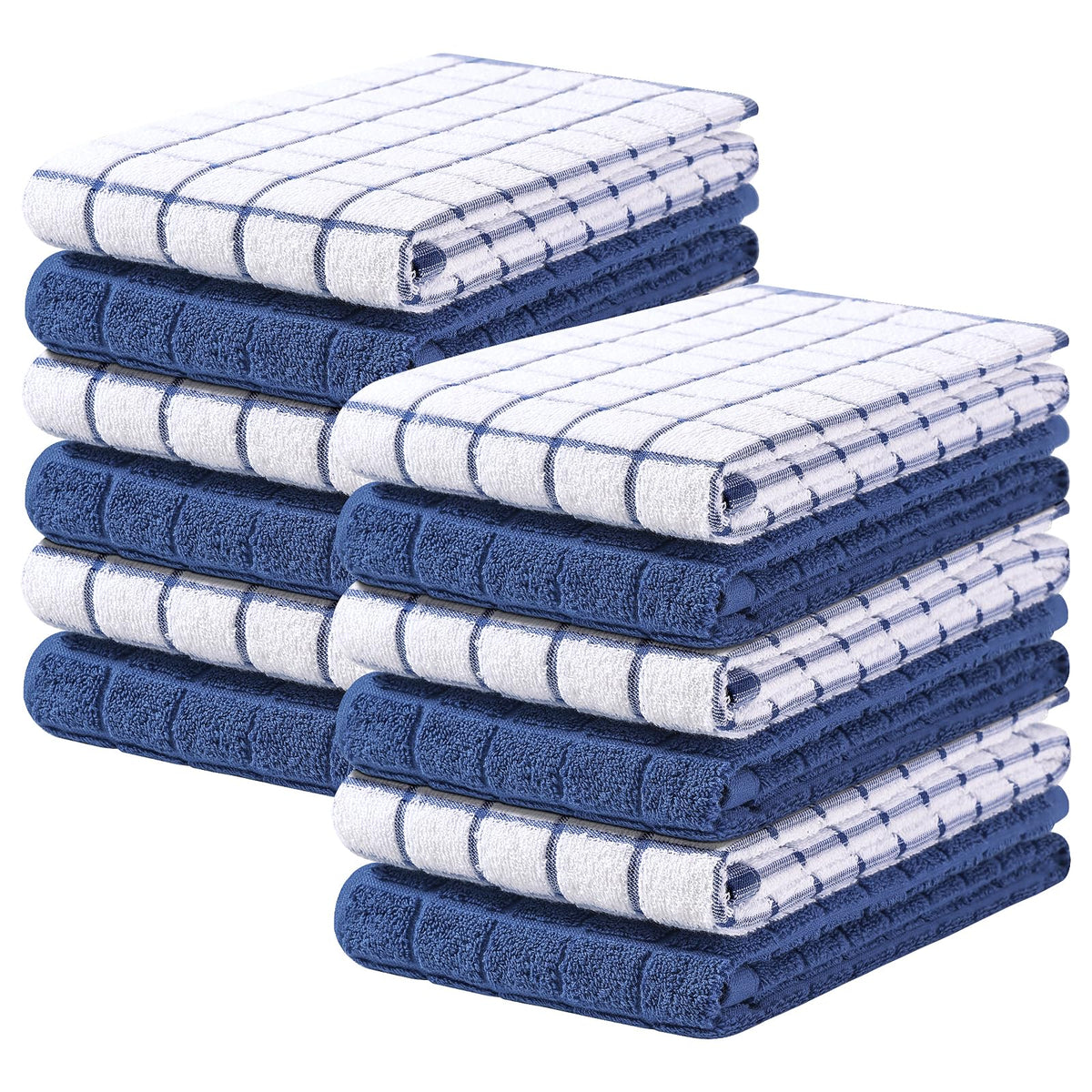 Large Premium Cotton Kitchen Towels 16"x 28" (12 Count)