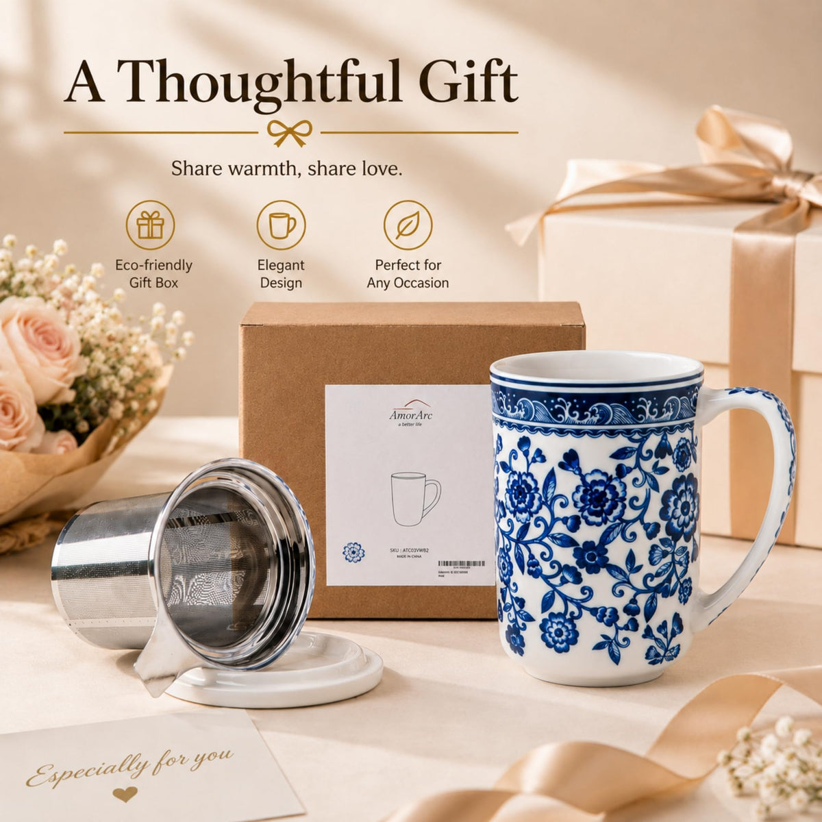 Tea Cup With Infuser and Lid