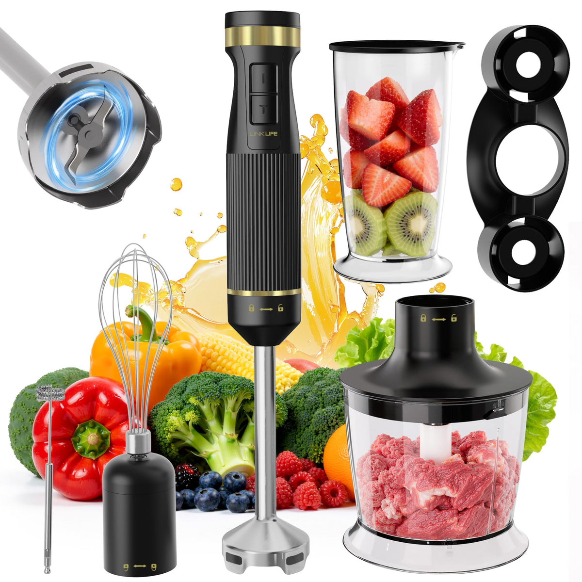 1200W Immersion Blender Handheld