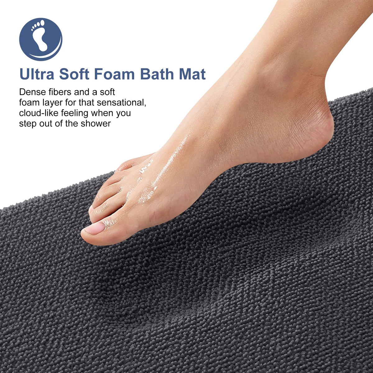 Thick Memory Foam Bathroom Rugs 30x20