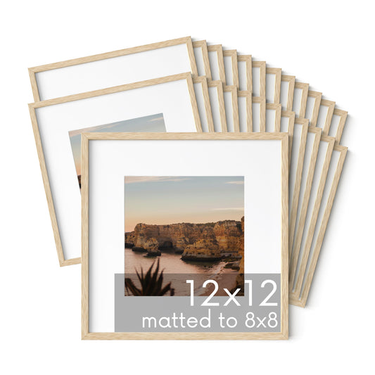 Beige Oak Wood 12x12 Picture Frames