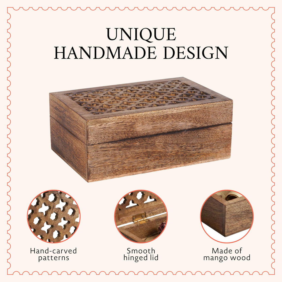 Trellis Wood Storage Box