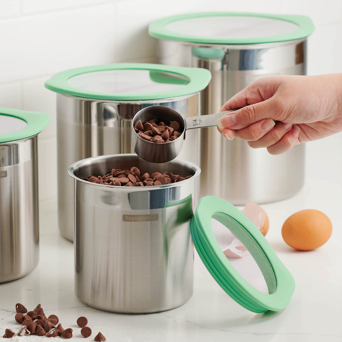 4 Pc Food Storage Containers with Silicone Lids (4 Count)