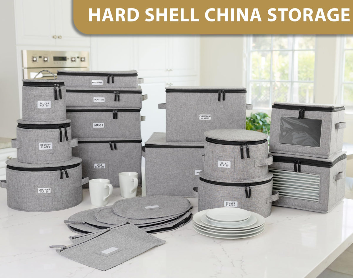 5PC China Storage Cases for Dinnerware