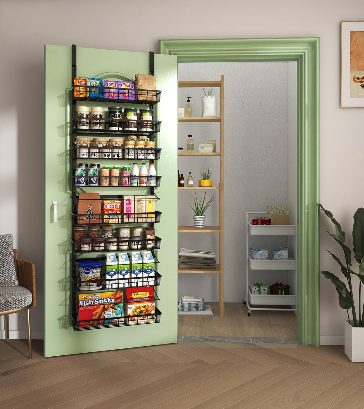 Over The Door Pantry Organizer (8 Count)