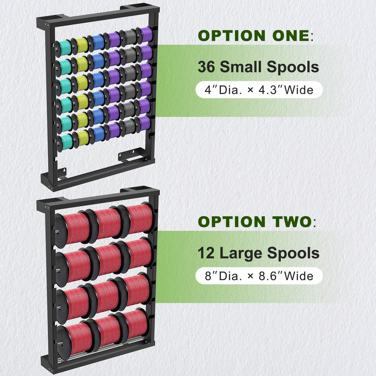 Wall Mount Wire Spool Rack