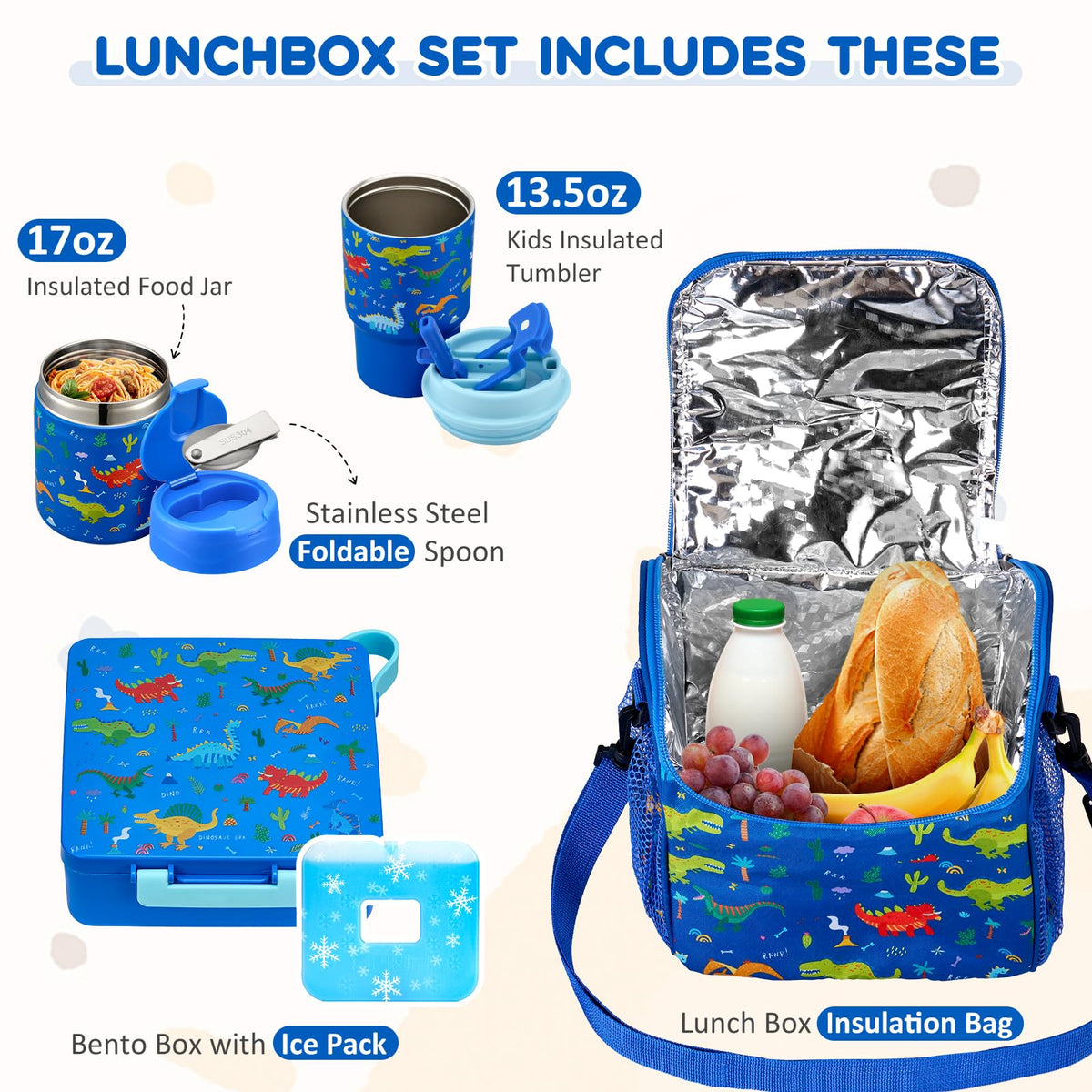 Lunch Box Set with Bento Box Container