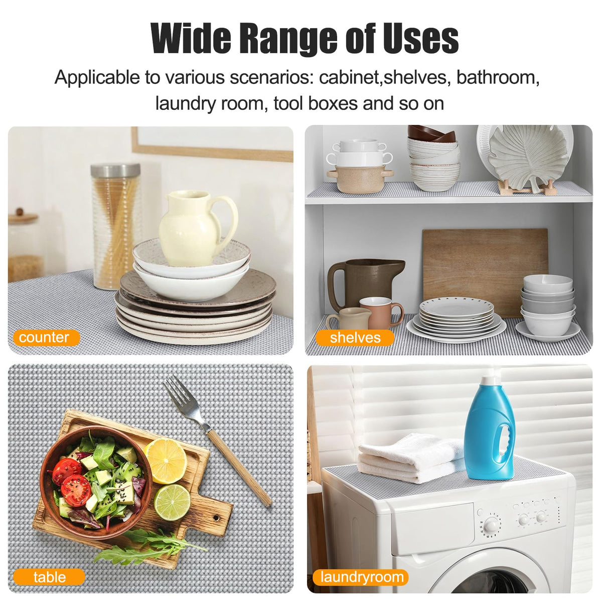 Non Slip Shelf Cabinet and Drawer Liner (472 Sq Ft)