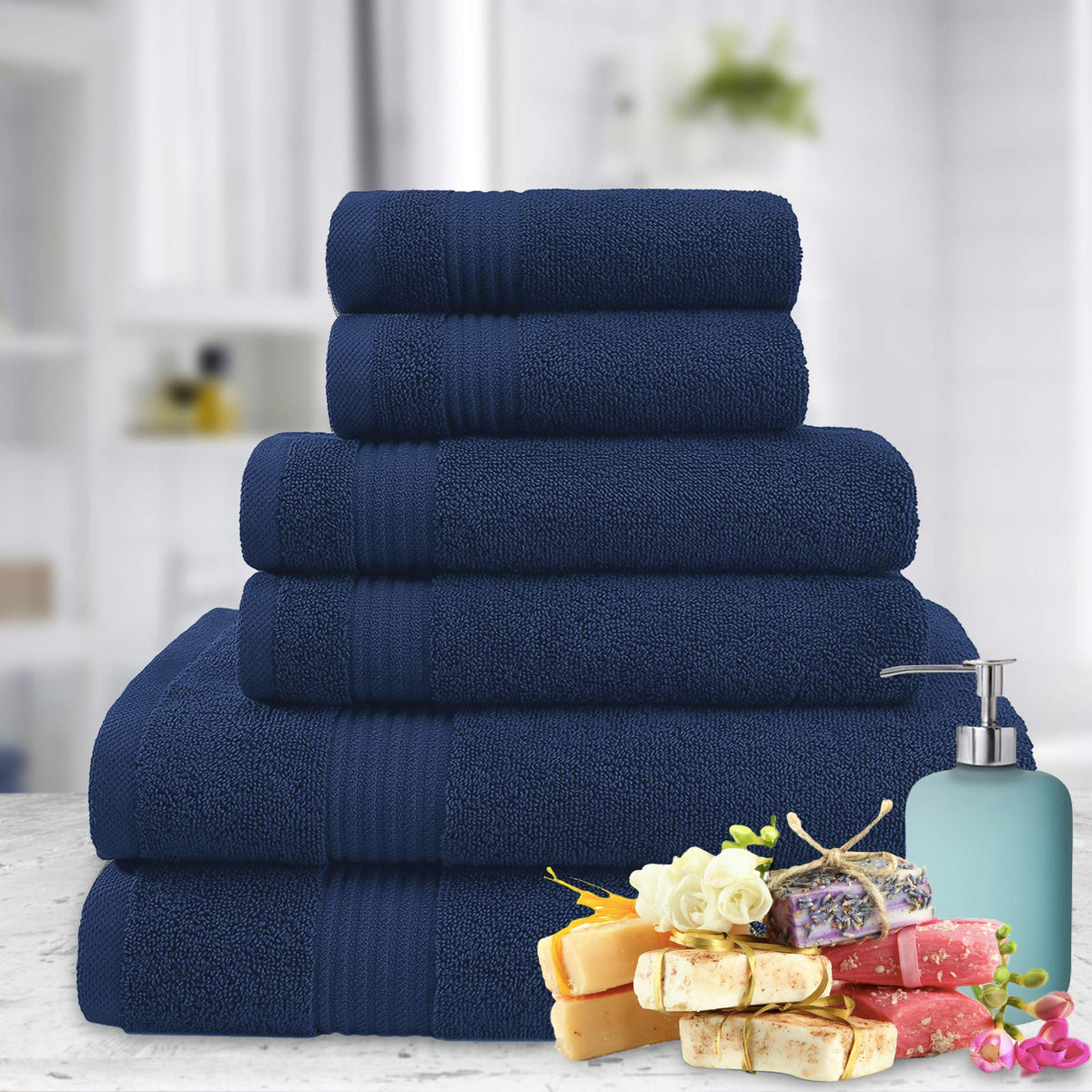 6 Piece Towel Set for Bathroom