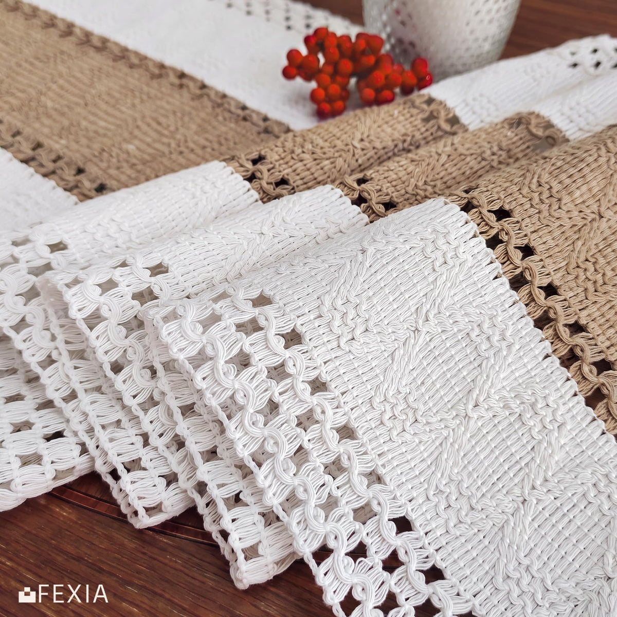 Boho Table Runner for Fall Home Decor 12x72 Burlap with Tassels (6 Sq Ft)