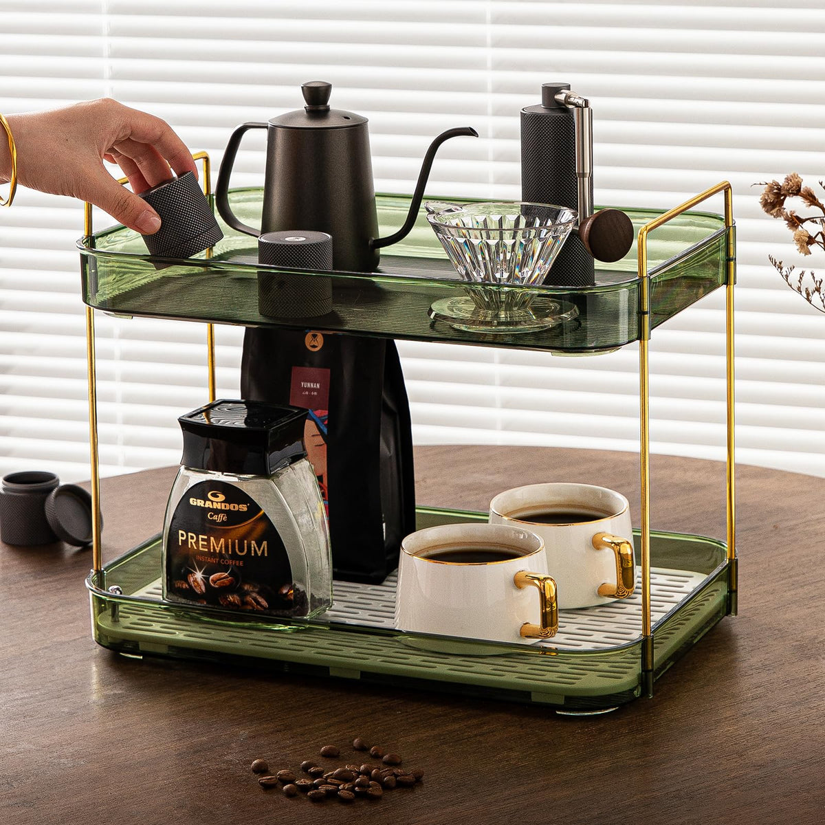 Whiskey Tray Glass Cup Rack