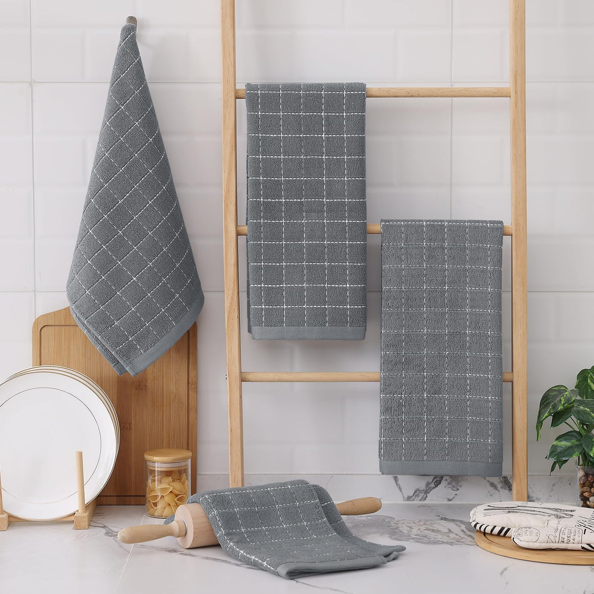 100% Cotton Terry Kitchen Towels (6 Count)