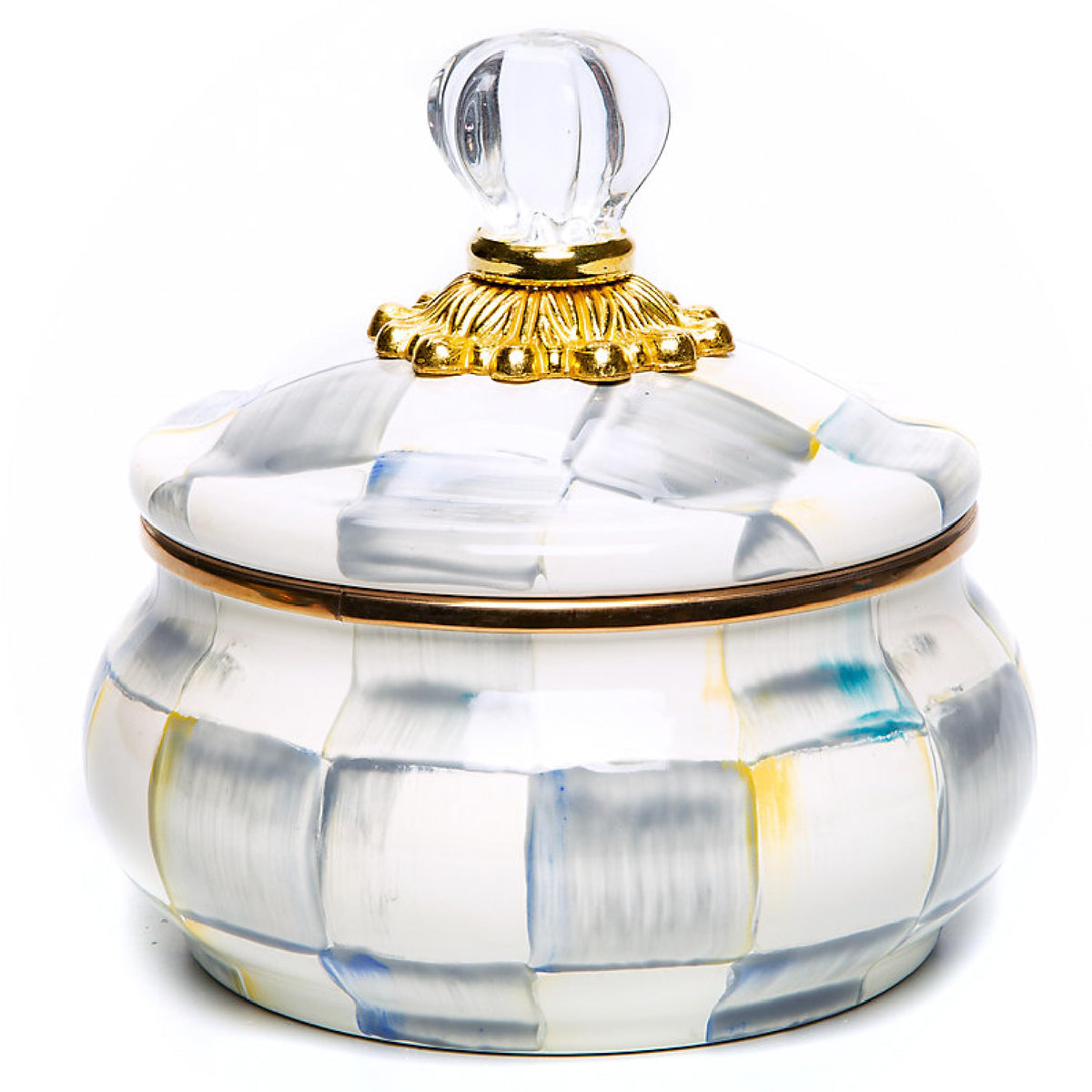 Enamel Squashed Pot