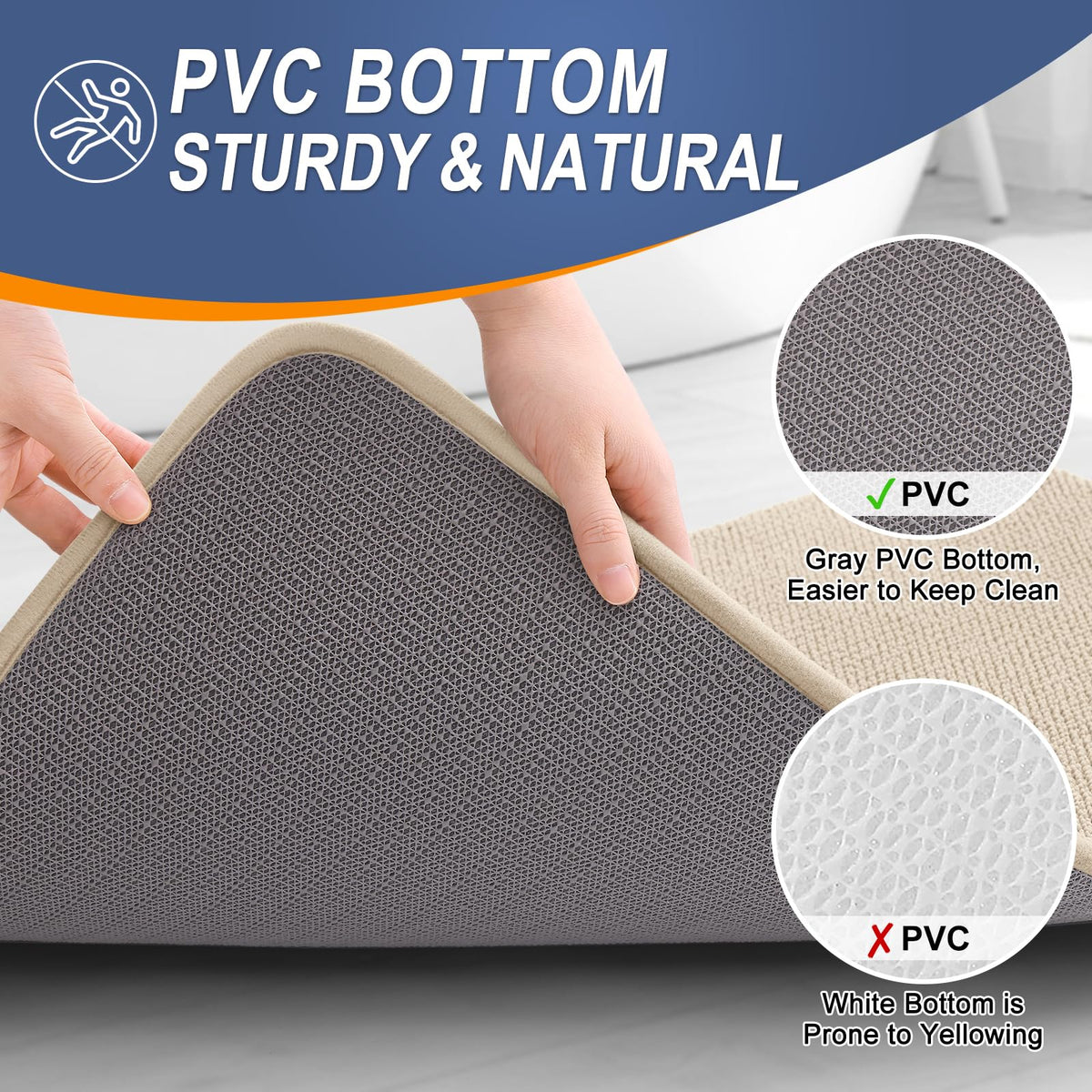 Memory Foam Bathroom Runner Rugs 59x24