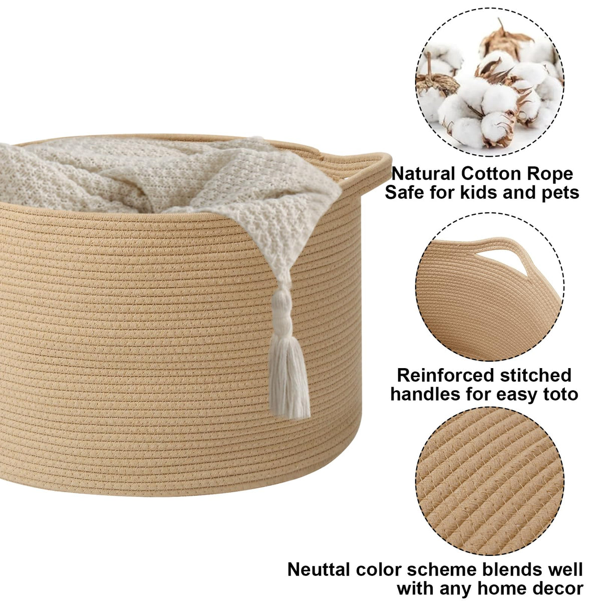 90L Extra Large Blanket Basket