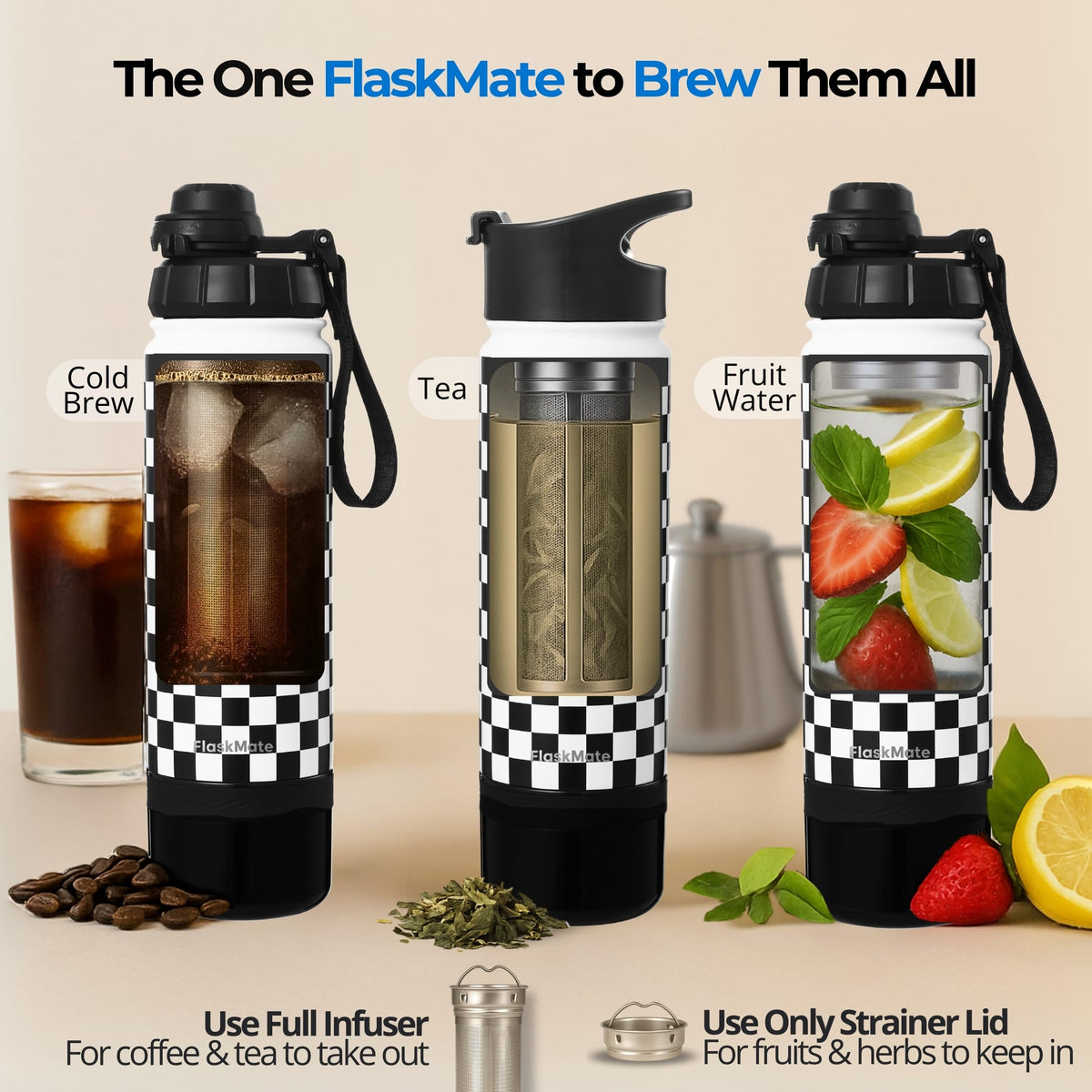 Cold Brew & Tea Infuser Bottle
