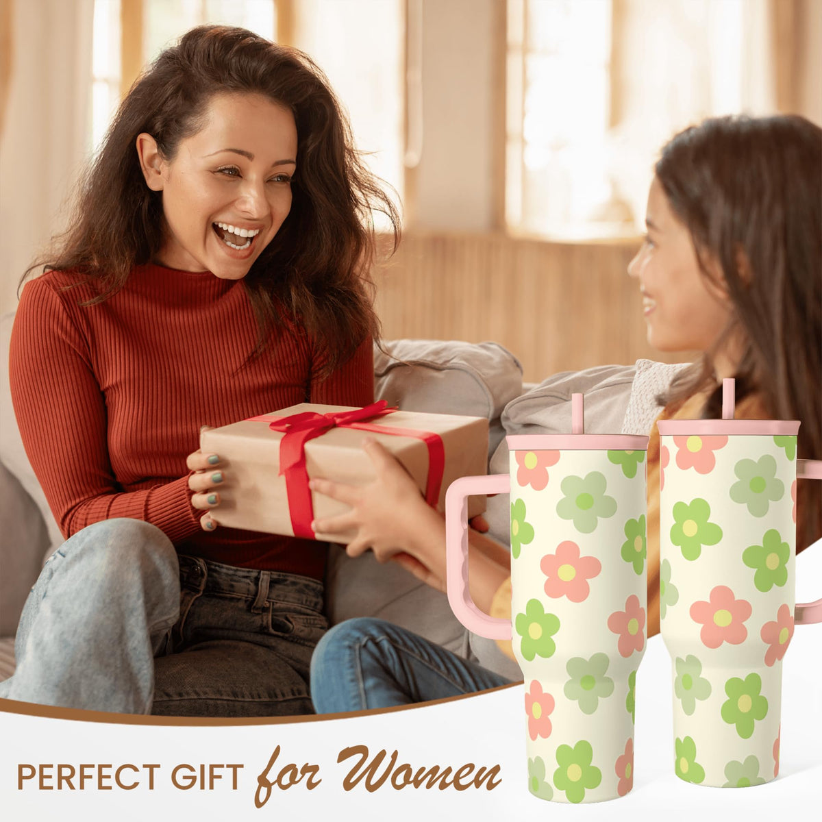 Daisy Tumbler with Handle 40oz