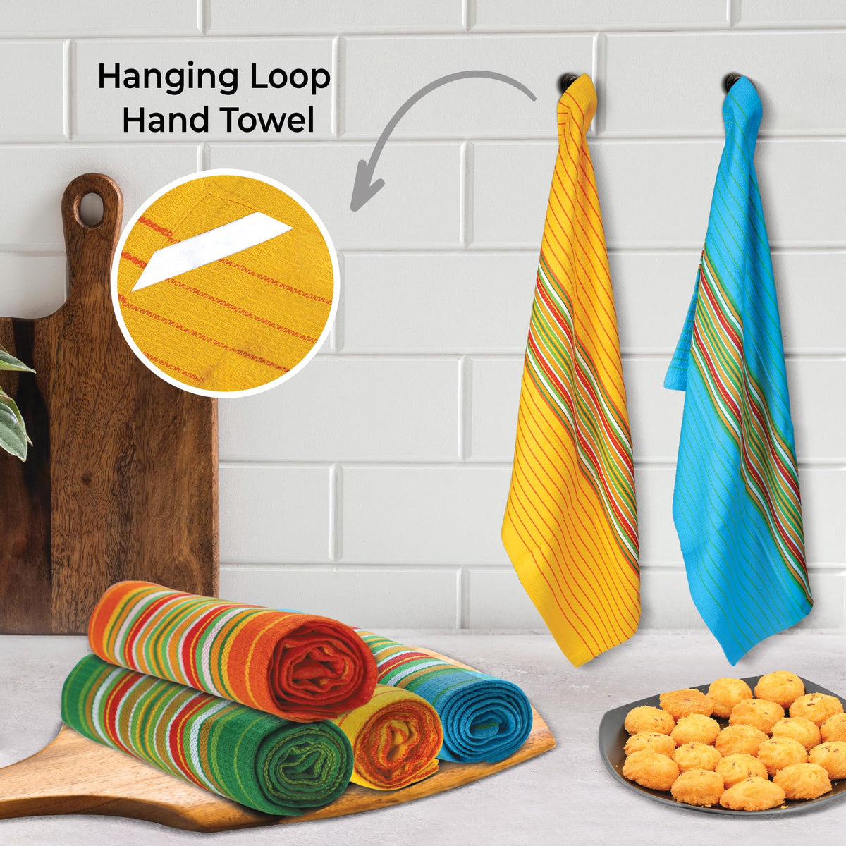 Kitchen Towels Cotton Dish Towels 20”x30” (4 Count)
