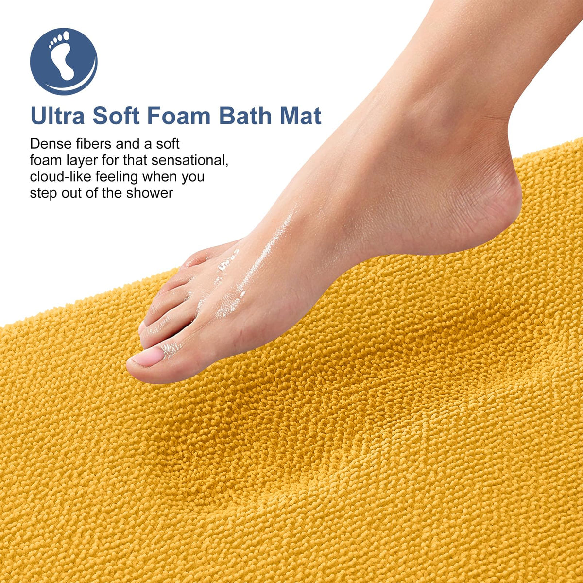 Memory Foam Bathroom Runner Rugs 44x24