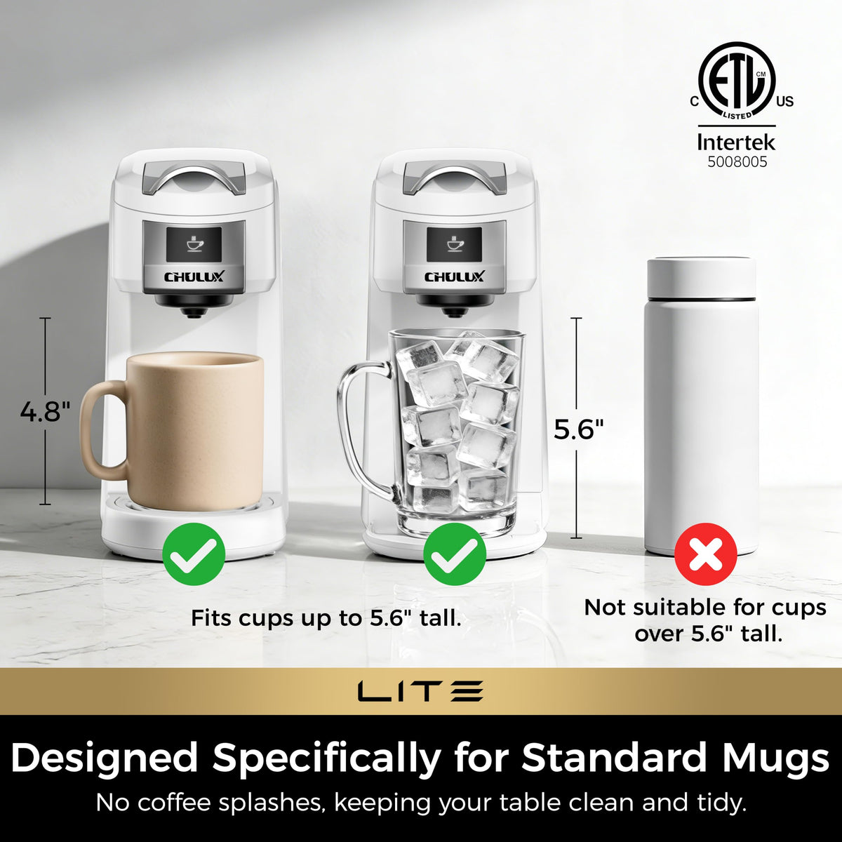 Lite Single Serve Coffee Maker for K Cup with One Touch Brew