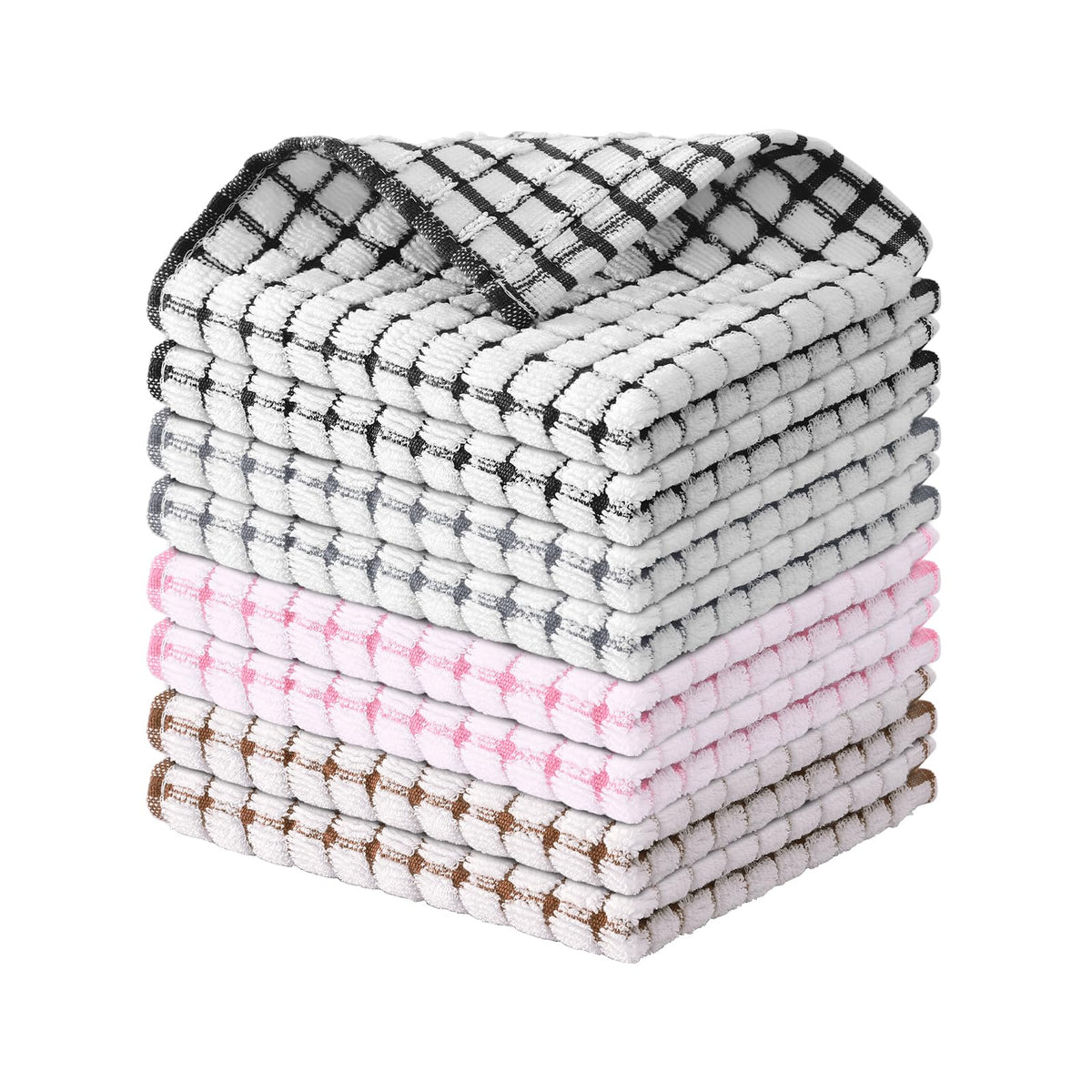 Cotton 8 Pack Terry Kitchen Dish Cloths (8 Count)