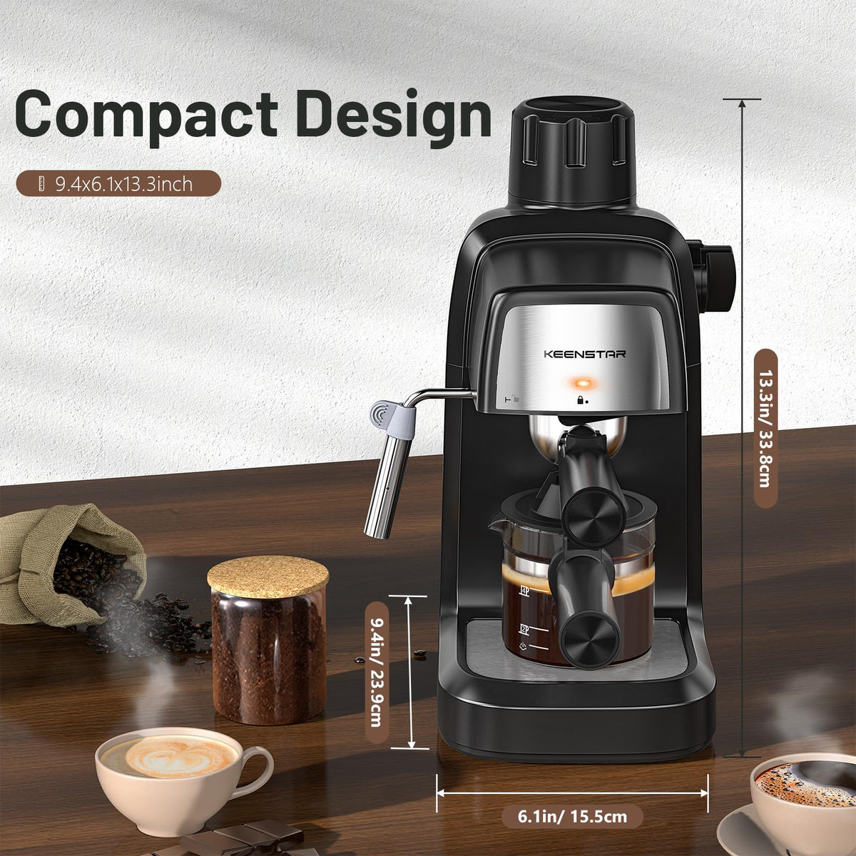 3.5Bar Espresso Machine with Milk Frother