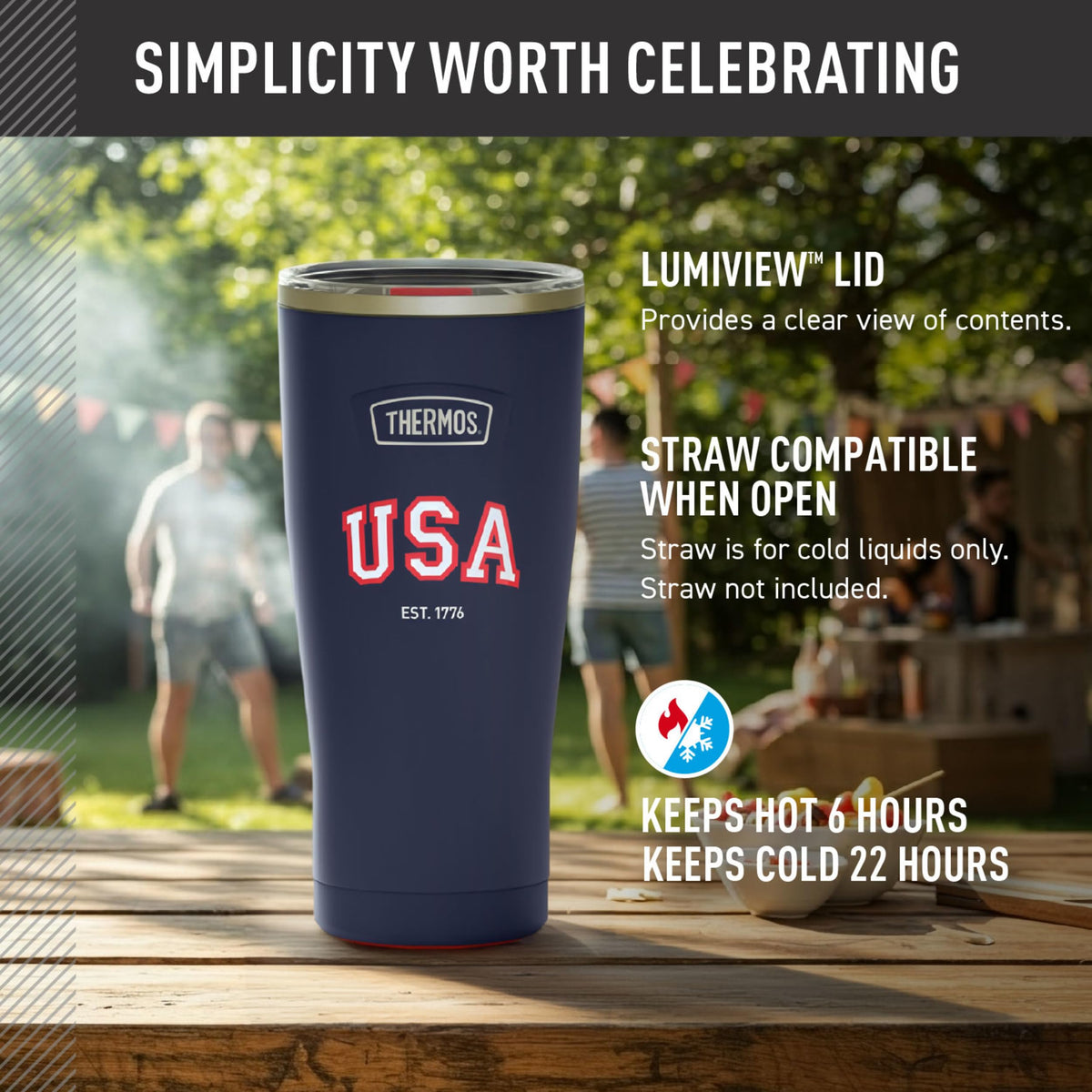 Icon Series 24oz Stainless Steel Tumbler with Slide Lock Lid