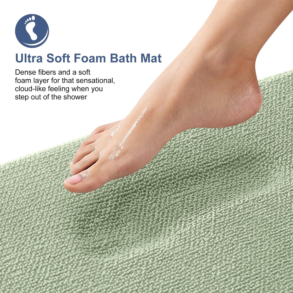 Thick Memory Foam Bathroom Rug 35x24