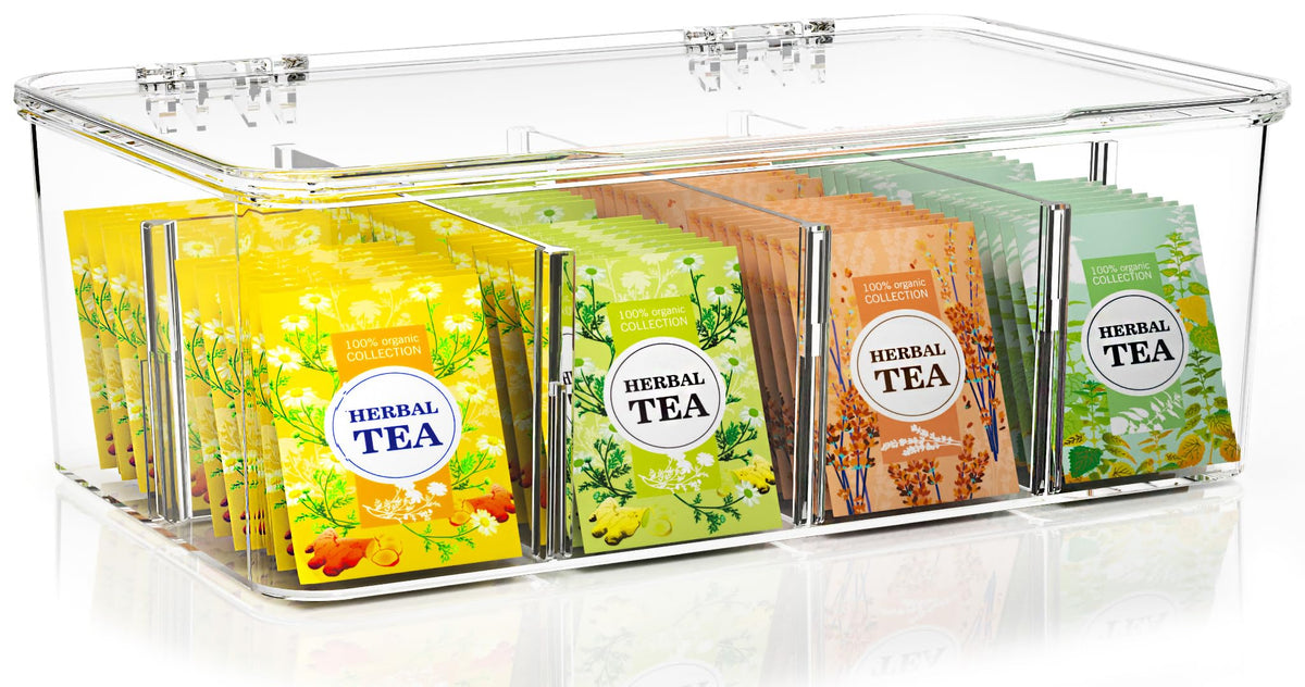 Tea Bag Organizer with Lids