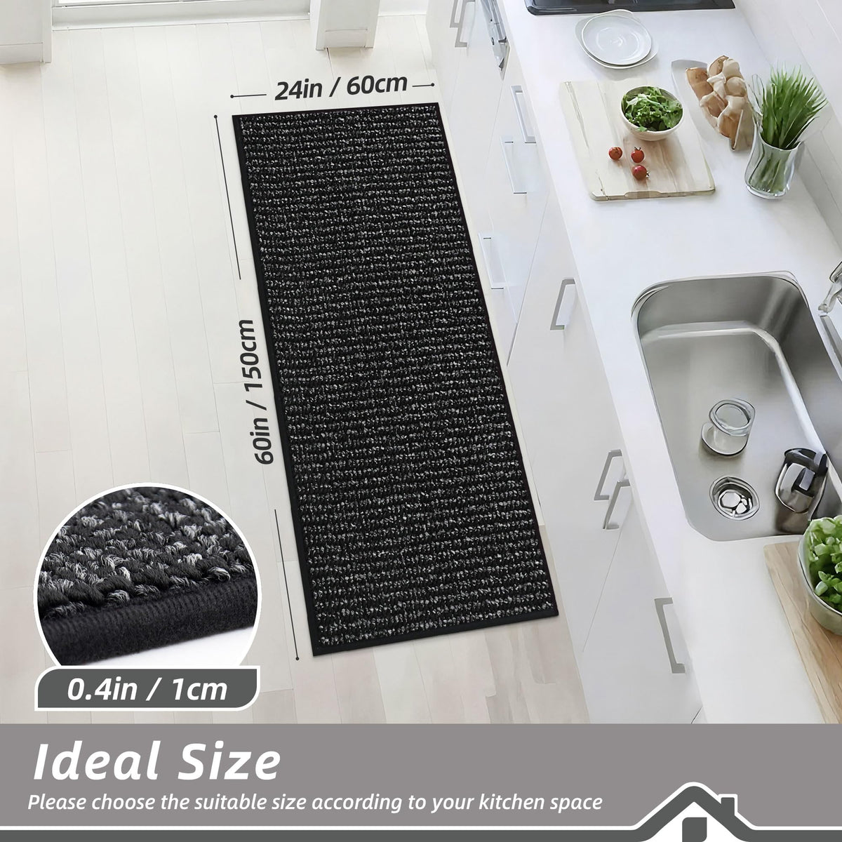 Kitchen Runner Rugs 24"x60"
