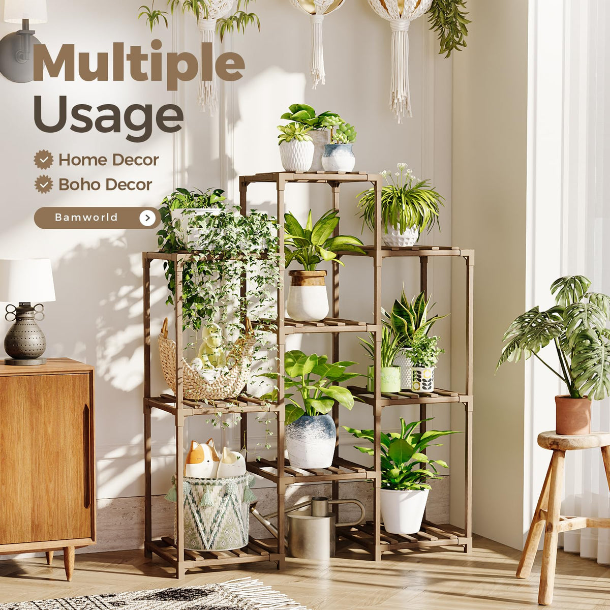 Plant Stand Indoor Plants Shelf Outdoor Wood Plant Rack