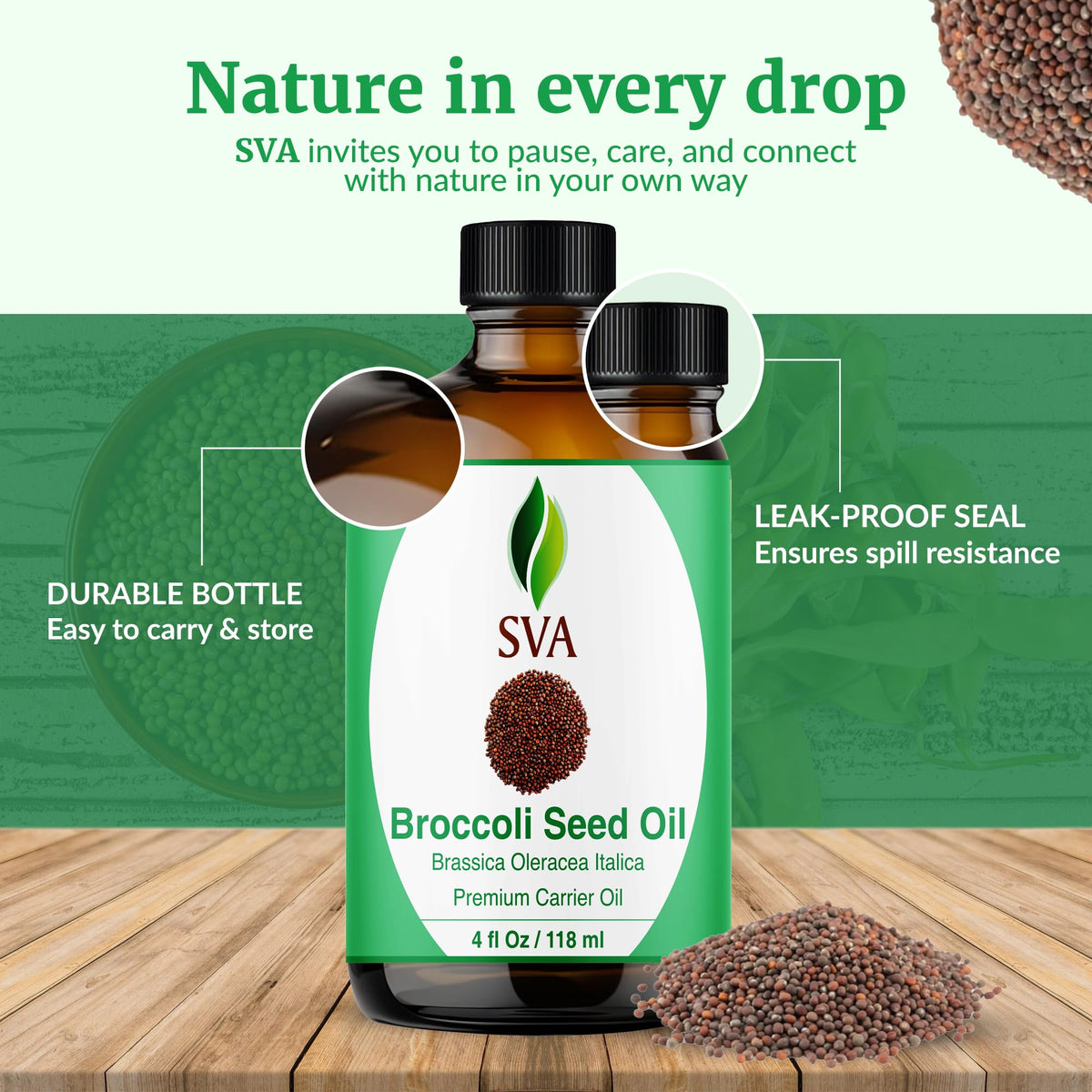 SVA Broccoli Seed Carrier Oil (4 Fl Oz)