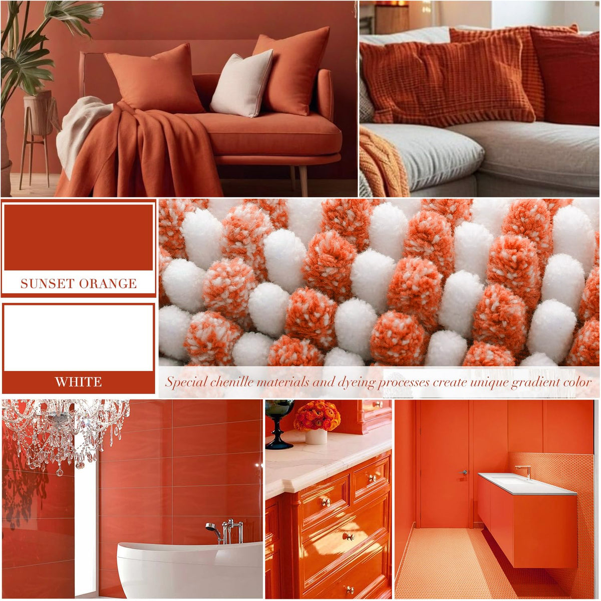 Fall Bathroom Rugs Sets 2 Piece