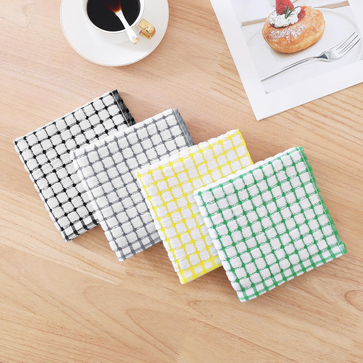 Cotton 16 Pack Terry Kitchen Dish Cloths (16 Count)