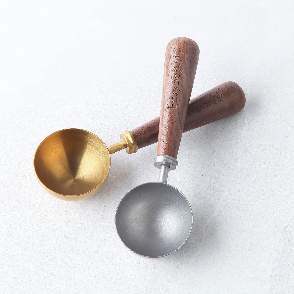 Retro Stainless Steel Coffee Spoon With Black Walnut Handle