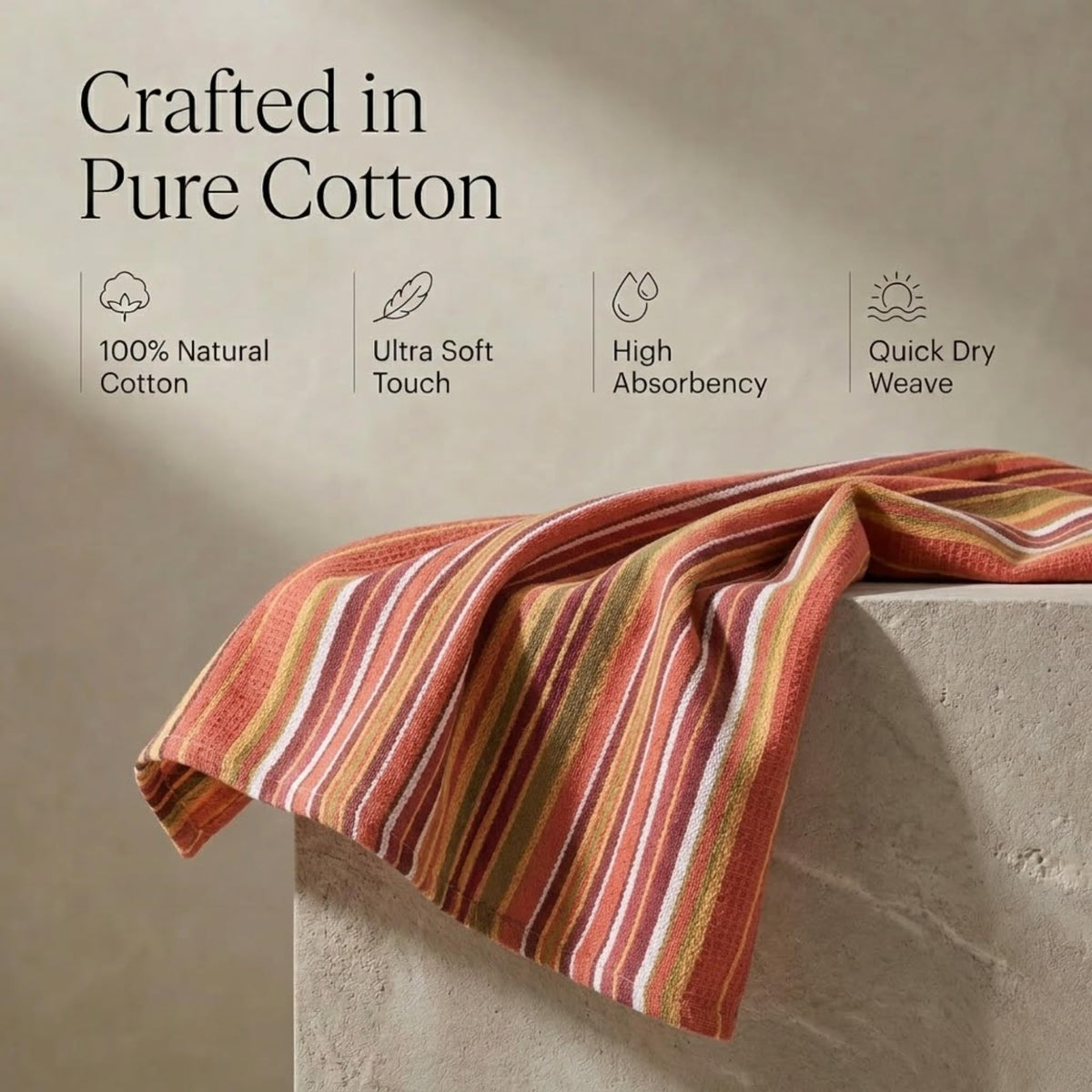 Kitchen Towels Cotton Dish Towels 20”x30” (6 Count)