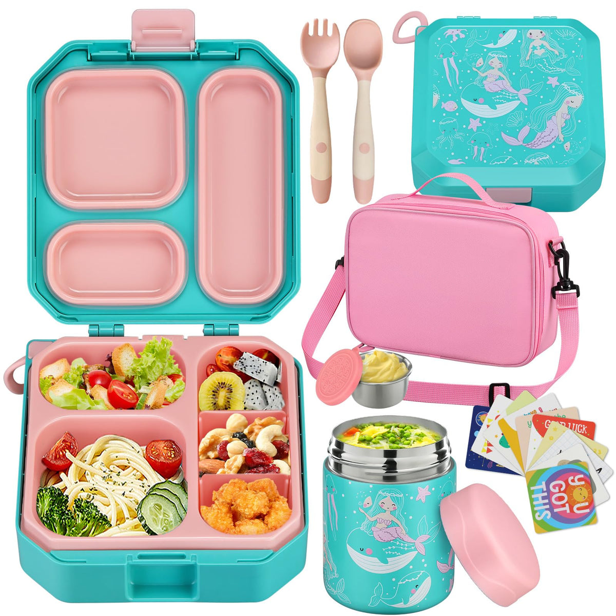 Bento Lunch Box for Kids with 12oz Soup Thermo Leak