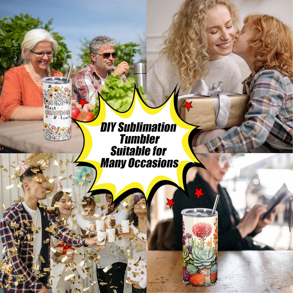 8 Pack 12 Oz Sublimation Tumblers Blank (8 Count)