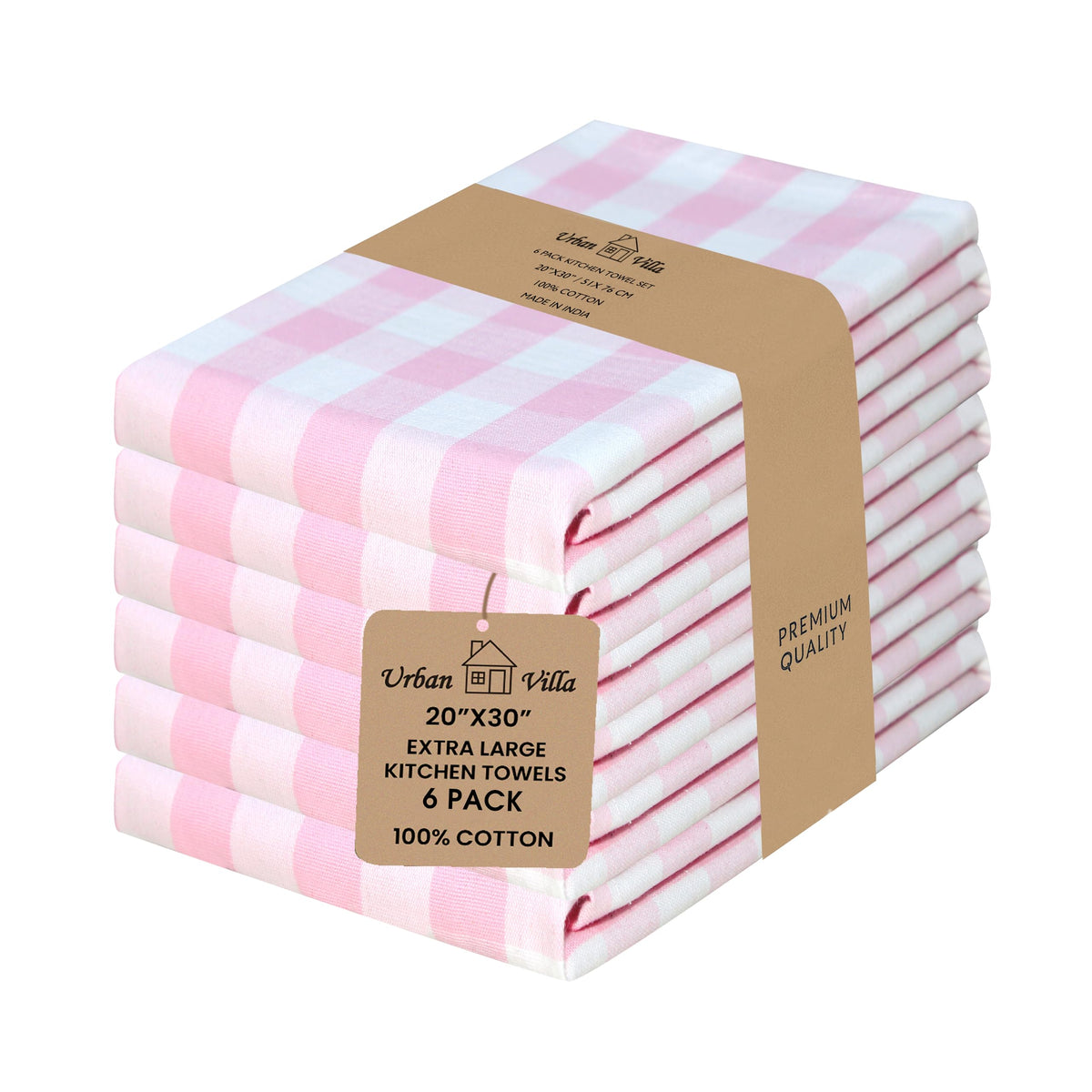 Kitchen Towels Cotton Dish Towels 20”x30” (6 Count)