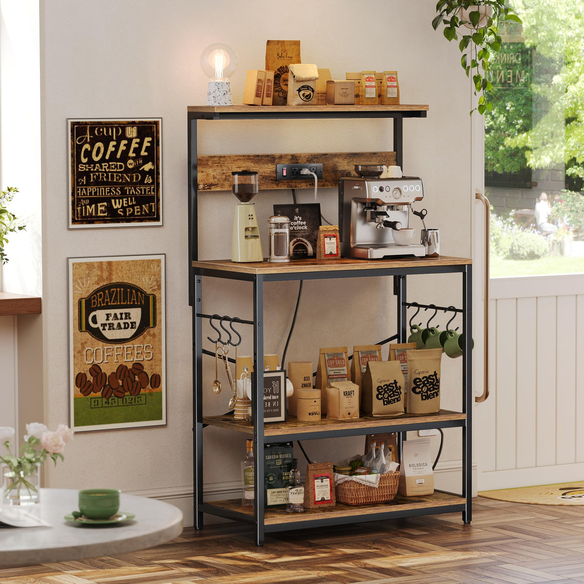 Bakers Rack with Power Outlets
