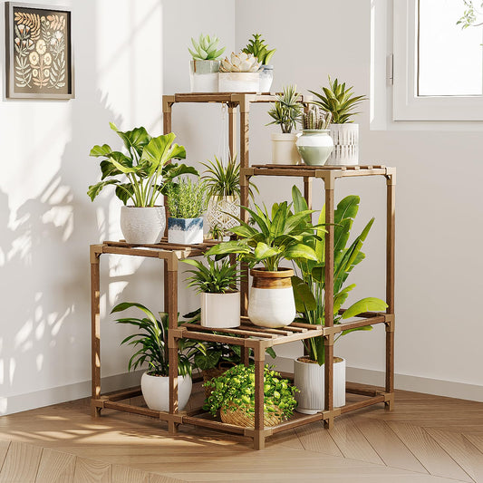 Corner Plant Stand Indoor Outdoor Plant Shelf Small Plant Table