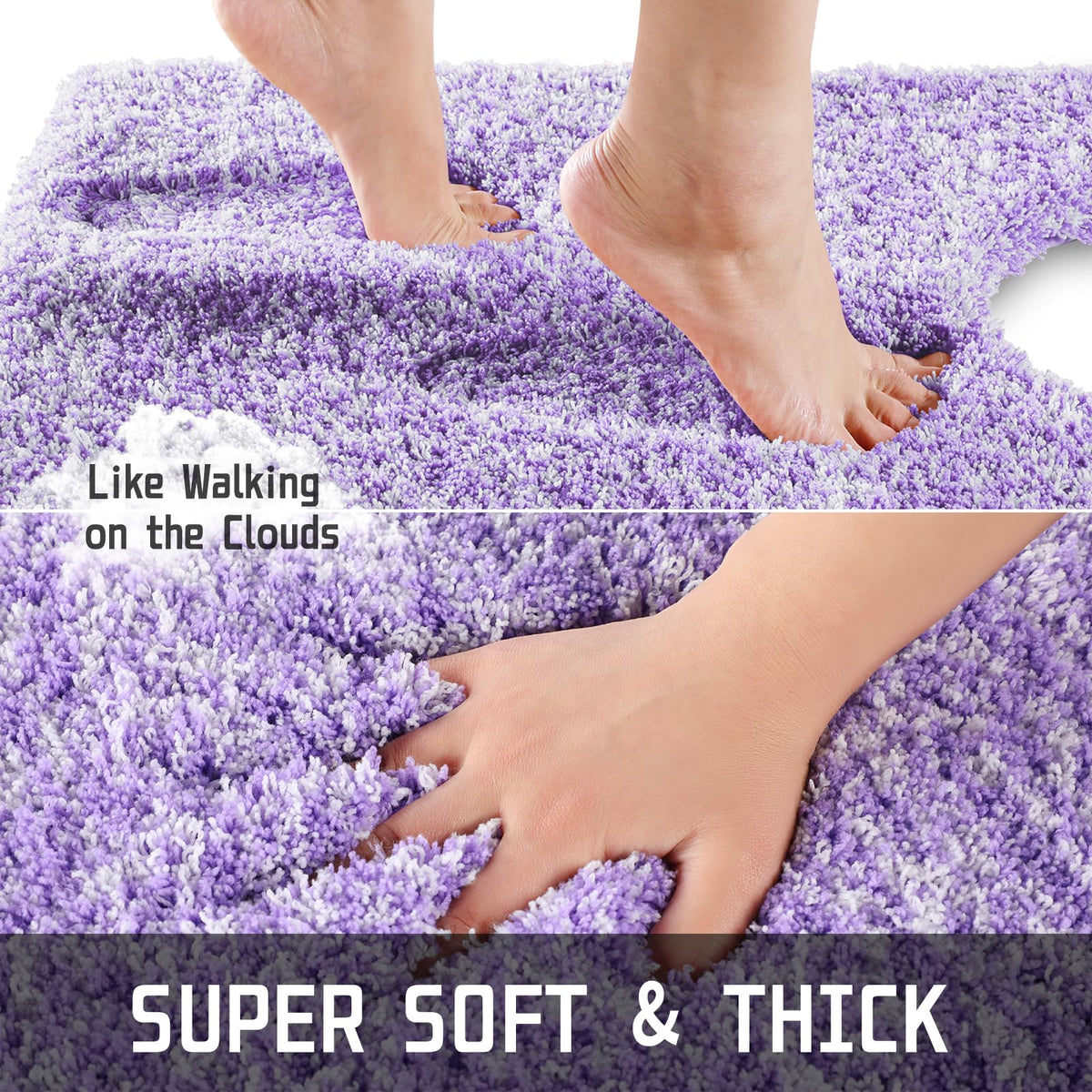 Toilet Rugs U Shaped Washable 24X20