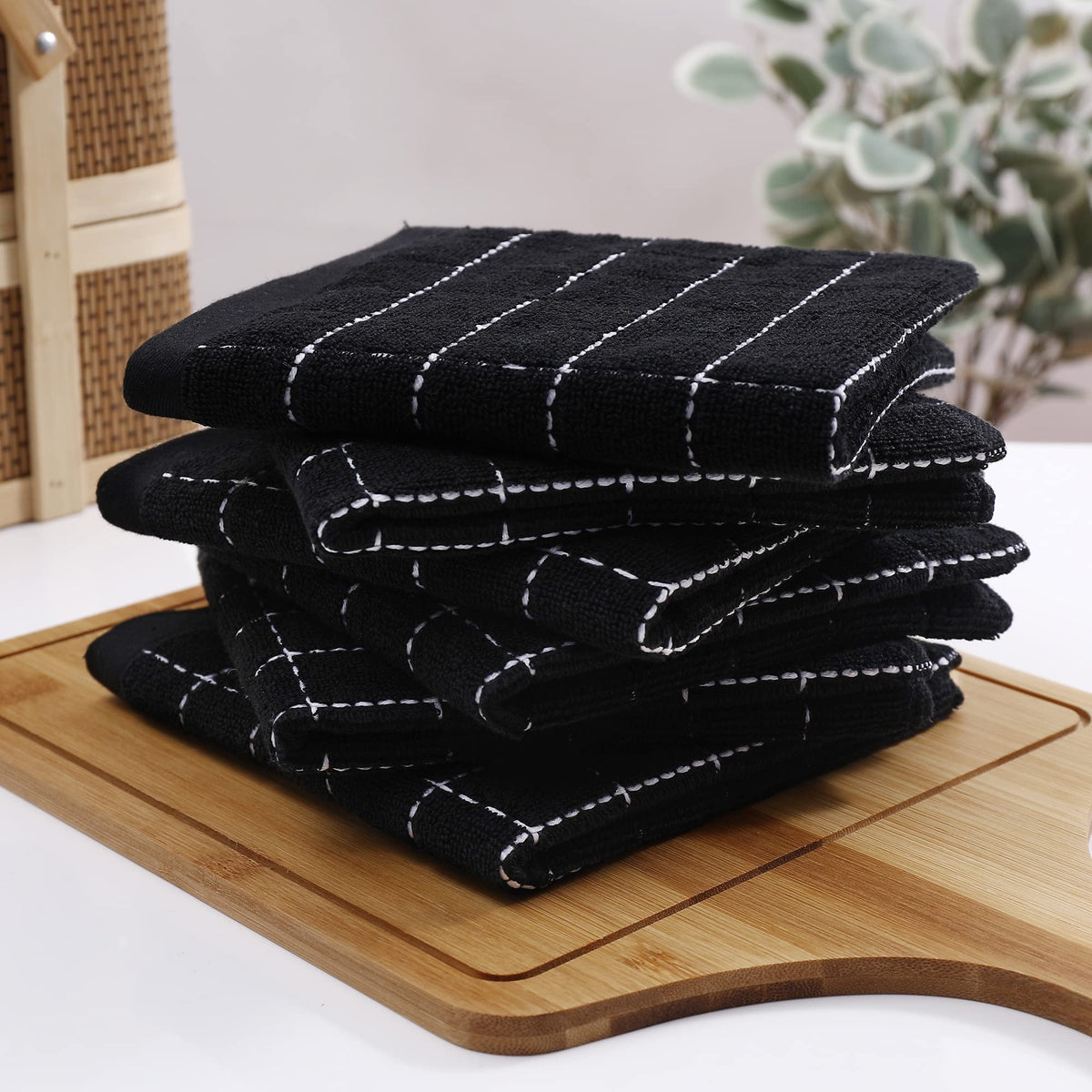 100% Cotton Terry Kitchen Dish Cloths (8 Count)