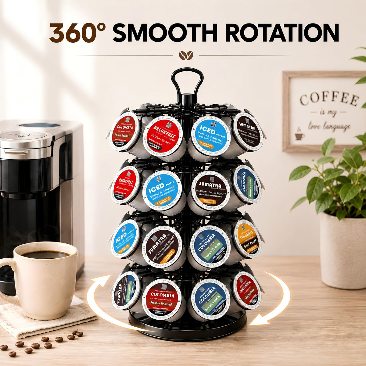K Cup Holder Coffee Pod Holder Organizer for 36 Pods