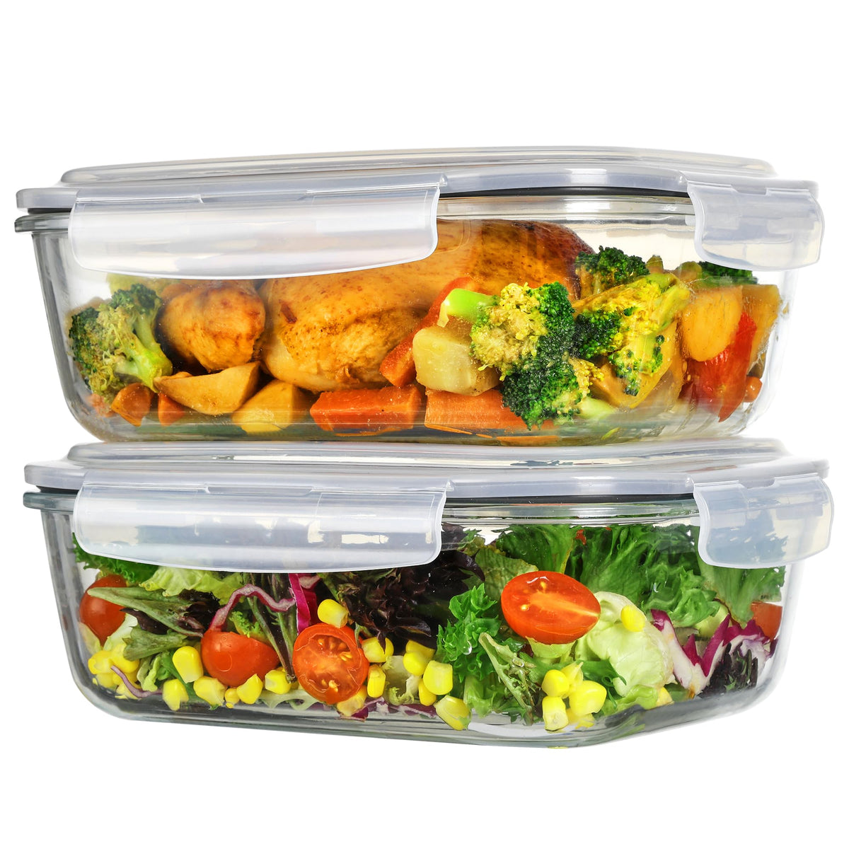 2Pack 2260ml 76.4oz Extra Large Glass Storage Containers (2 Count)