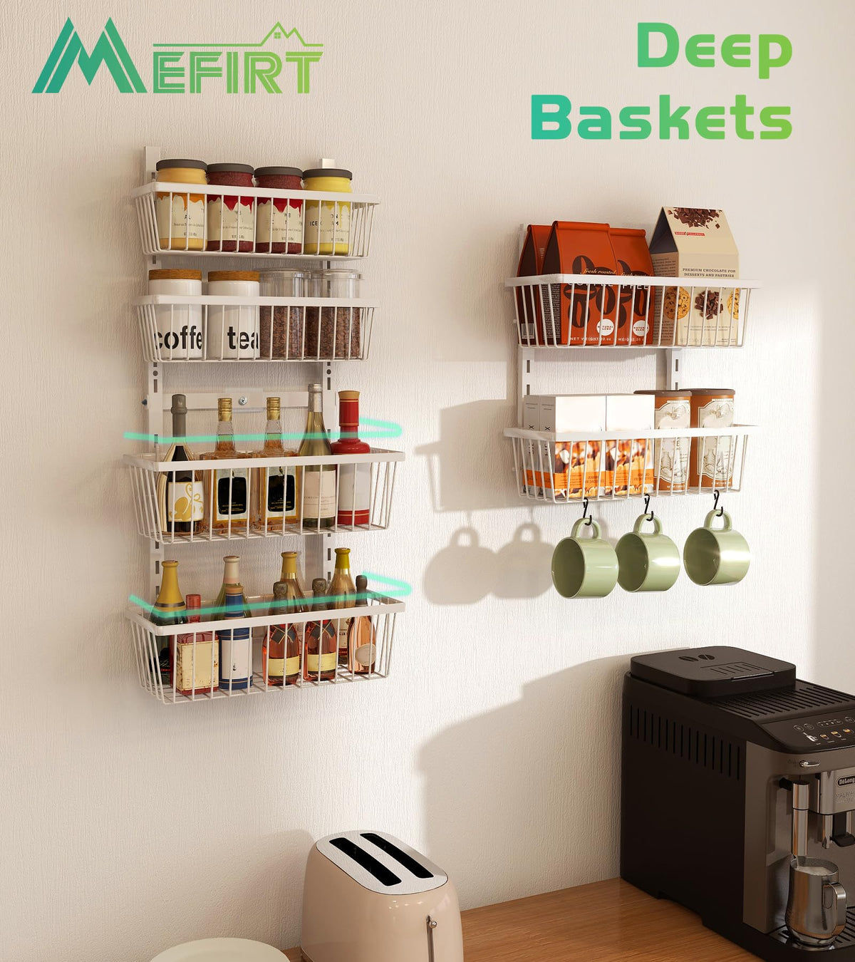 12 Inch Wide Narrow Over The Door Pantry Organizer 6