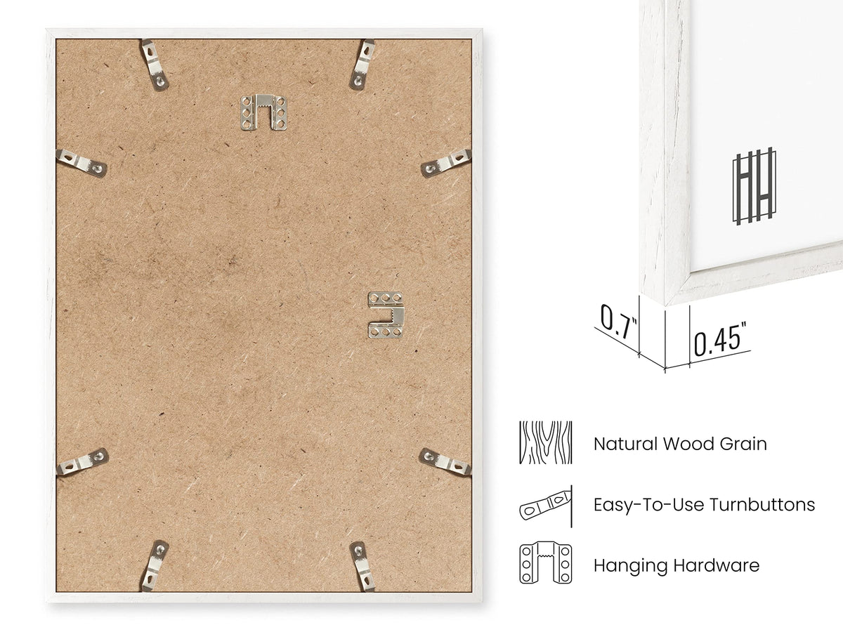 White Oak Wood 8x10 Picture Frames (4 Frames)