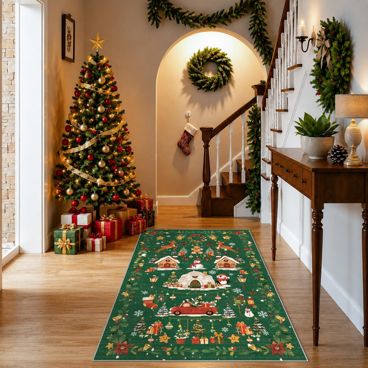 Christmas 3x4 Entryway Area Rugs (12 Sq Ft)