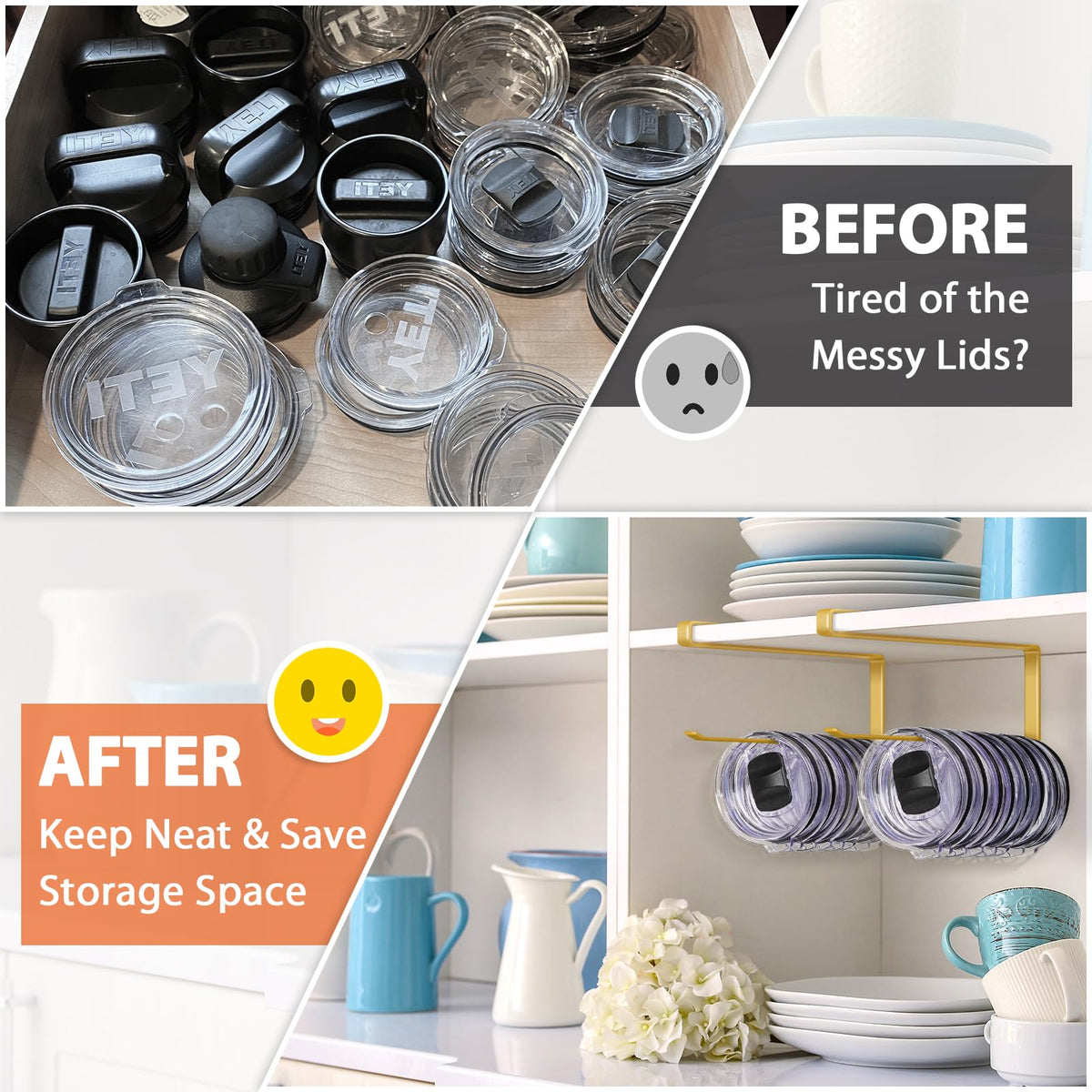 2 Pack Tumbler Lid Organizer