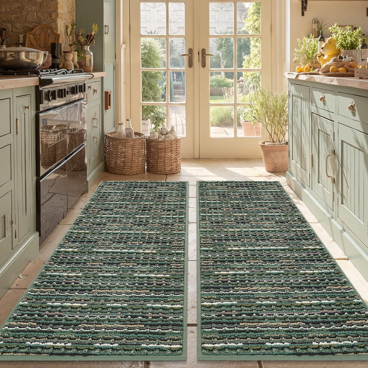 Kitchen Rugs Sets of 2 (94 Sq Ft)